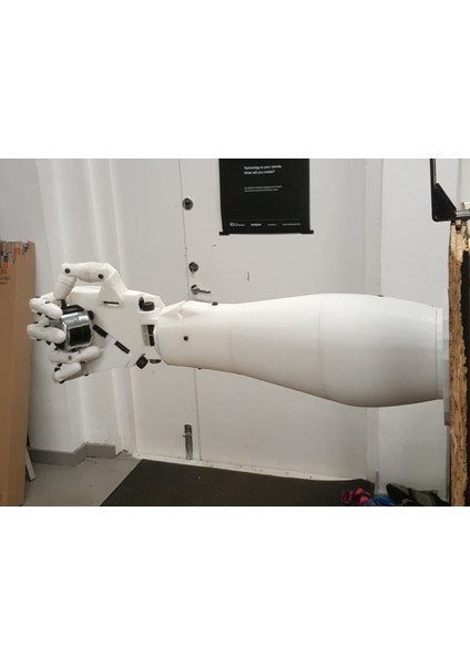 Inmoov Robot Kolu Bir Taksitli Sayacı Tıklamak Için Değiştirildi (Plastik Aparattır!!!) 3D fırsatları