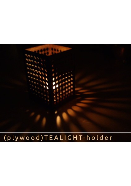 (Kontrplak) Tealight Sahibi (Plastik Aparattır!!!) 3D