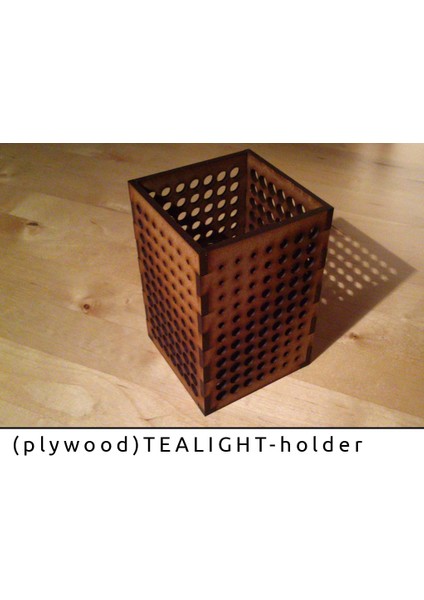 (Kontrplak) Tealight Sahibi (Plastik Aparattır!!!) 3D