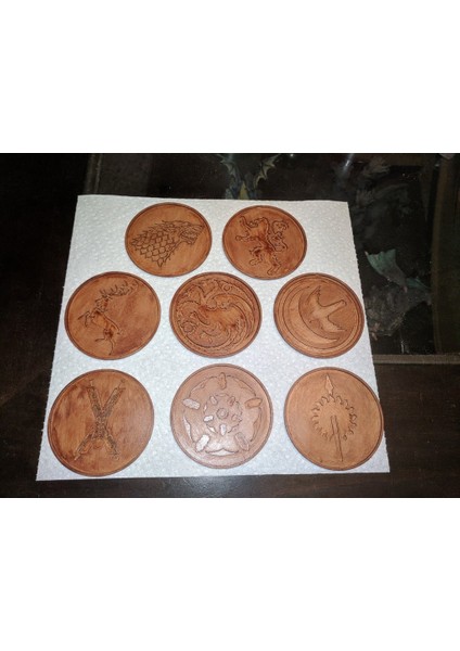 Game Of Thrones Temalı Bardak Altlıkları (Sadece Plastik Aparattır!!!) 3D