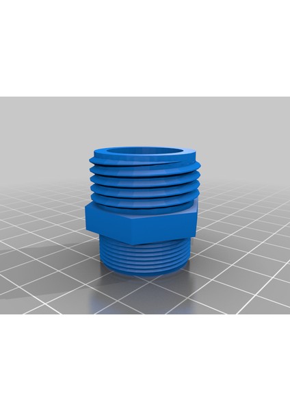Bahçe Hortumu Duş (1/2 "ıpt) Adaptör (Plastik Aparattır!!!) 3D