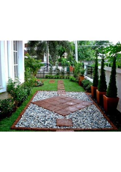 Siyah Beyaz Çizgili Dolomit Taş 4 kg 2,5-4 cm Bahçe ve Dekoratif Taş modelleri