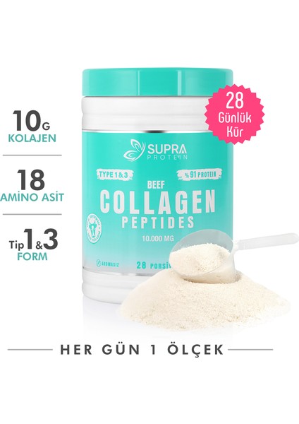 Beef Collagen Hidrolizat İçeren Toz Takviye Edici Gıda 280 gr