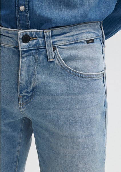 Kvnç Mavi Black Gölgeli Açık İndigo Mavisi Jean Pantolon 001070-33974