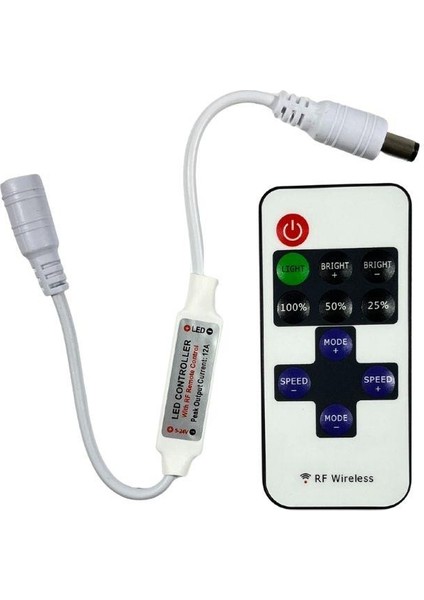 Rf Uzaktan Kumandalı Şerit LED Dimmer LED Işık Kontrolü 12V/24V