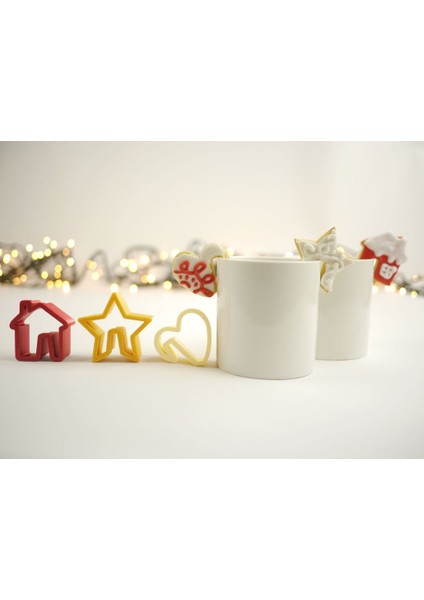 Kupa Noel Kurabiyesi Kesiciler (Plastik Aparattır!!!) 3D