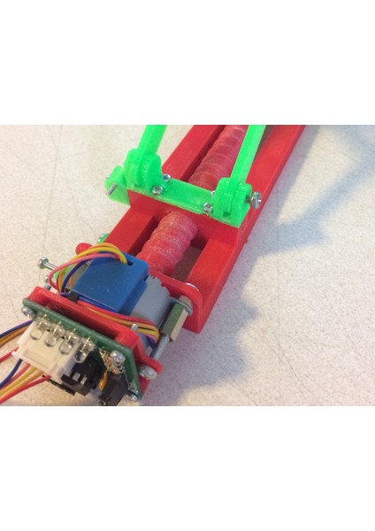 Step Motor Tarafından Tahrik Edilen Jak Vidası ve Makas Asansörü (Plastik Aparattır!!!) 3D modelleri