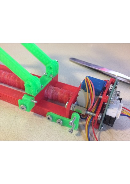 Step Motor Tarafından Tahrik Edilen Jak Vidası ve Makas Asansörü (Plastik Aparattır!!!) 3D fırsatları