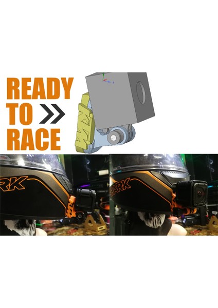 Gopro Kask Dağı Ktm Tasarım (Sadece Plastik Aparattır!!!) 3D