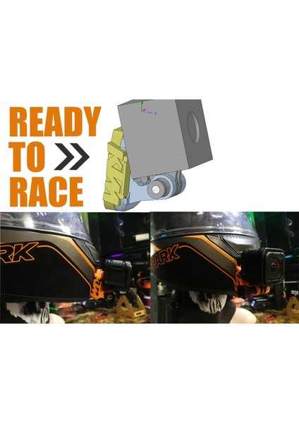 Gopro Kask Dağı Ktm Tasarım (Sadece Plastik Aparattır!!!) 3D fiyatları