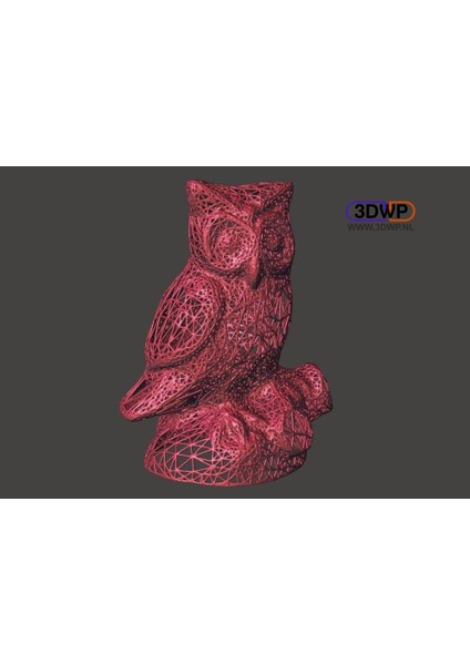 Baykuş Heykeli 3D Tarama (Voronoi Style) (Sadece Plastik Aparattır!!!) 3D