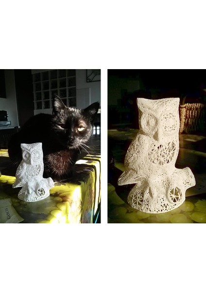 Baykuş Heykeli 3D Tarama (Voronoi Style) (Sadece Plastik Aparattır!!!) 3D fırsatları