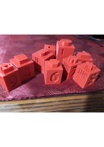 1 Ila 10 Arapça, Roma, Dot ve Lumberjack Numaraları (Sadece Plastik Aparattır!!!) 3D fiyatları