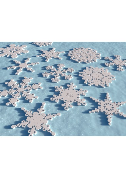 Blockscad ile Randomize Altıgen Kar Taneleri (Sadece Plastik Aparattır!!!) 3D modelleri