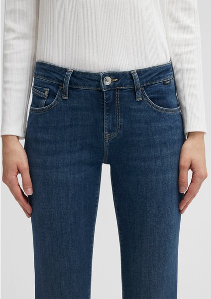 Ada Casual Vintage Koyu Mavi Jean Pantolon 1020535596