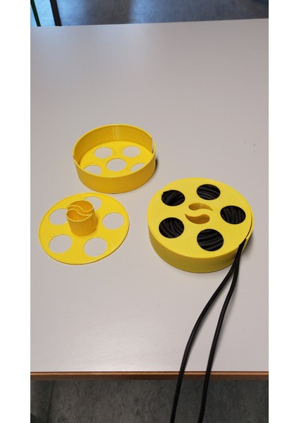 Çıkarılabilir Kapaklı Yin Yang Kablo Makarası (Sadece Plastik Aparattır!!!) 3D fırsatları