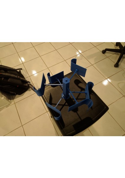 Modüler Vawt Dikey Eksen Rüzgar Türbini (Plastik Aparattır!!!) 3D