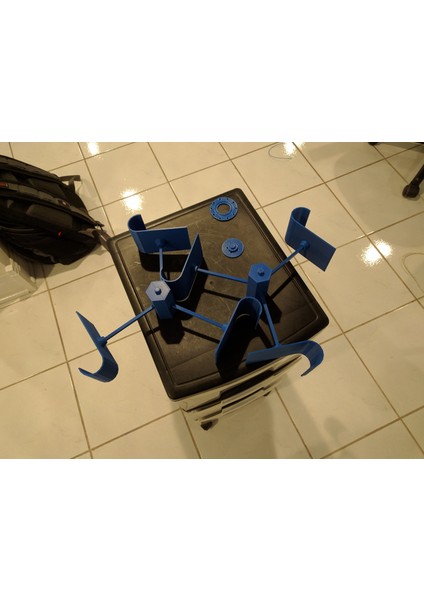 Modüler Vawt Dikey Eksen Rüzgar Türbini (Plastik Aparattır!!!) 3D modelleri