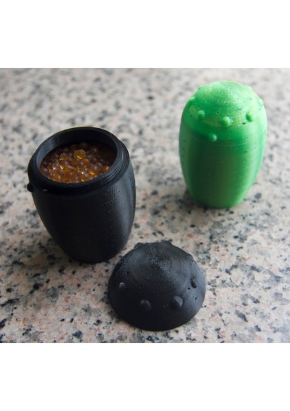 Dişli Yumurta Şekli Silika Jel Konteyner V2 (Çok Daha Kısa Baskı Süresi) (Plastik Aparattır!!!) 3D modelleri