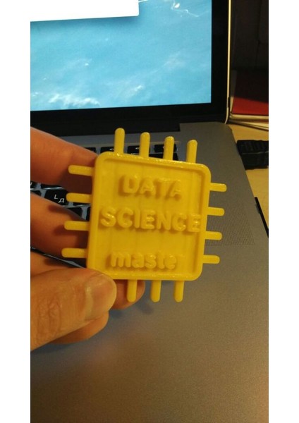 Veri Bilimi Usta Manyetik Rozet (Sadece Plastik Aparattır!!!) 3D