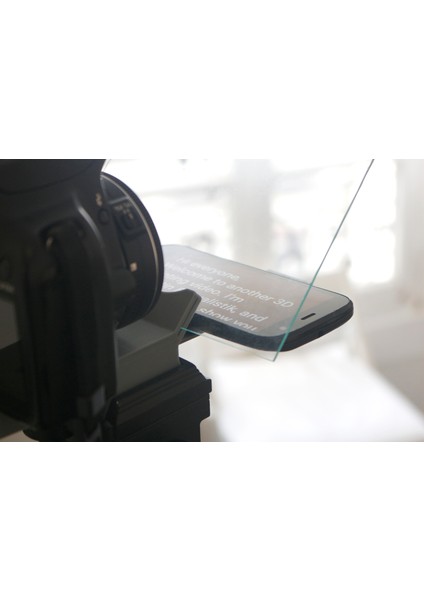 Akıllı Telefon Teleprompter - Tripod Adaptör (Plastik Aparattır!!!) 3D indirimleri
