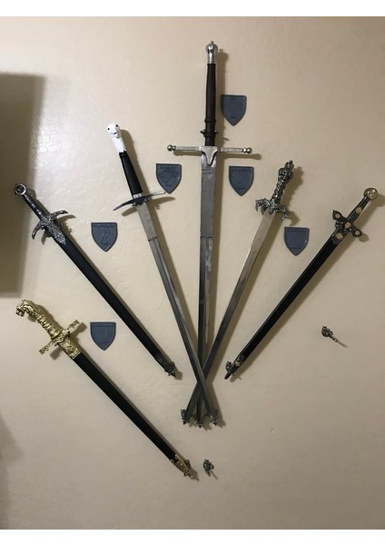 Game Of Thrones Kılıç Pankartları (Sadece Plastik Aparattır!!!) 3D