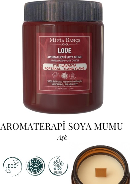 LOVE Aromaterapi Soya Mumu – %100 Doğal El Yapımı | 150 gr