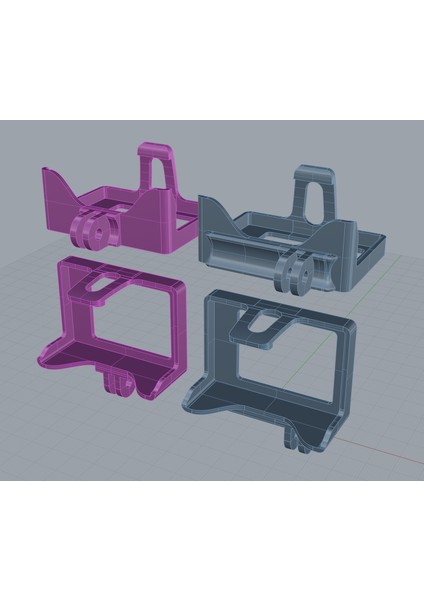 4K Action Cam Clip-In Case W/ Gopro Mount (Akaso EK7000, Eken H9, Vb.) (Sadece Plastik Aparattır!!!) 3D indirimleri