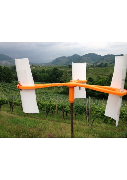 Dikey Eksen Rüzgar Türbini (Sadece Plastik Aparattır!!!) 3D