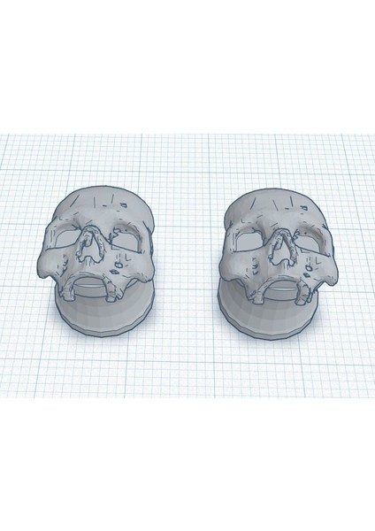 Kafatası Kulak Göstergeleri 10MM (Sadece Plastik Aparattır!!!) 3D
