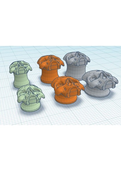 Kafatası Kulak Göstergeleri 10MM (Sadece Plastik Aparattır!!!) 3D fırsatları