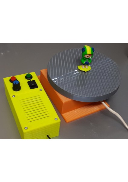 Sprey Boyama Için Motorlu Döner Tabla (Sadece Plastik Aparattır!!!) 3D