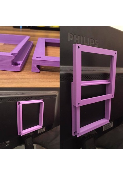 Küçük Pc/micro Server Için Hızlı Çıkar Vesa 100 Mount (Plastik Aparattır!!!) 3D