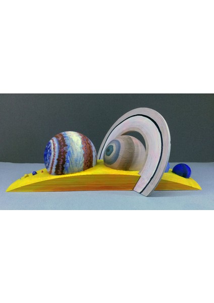 Güneş ve Gezegenler Ölçeklendirme - Doğru Satürn Halkaları ile (Sadece Plastik Aparattır!!!) 3D modelleri