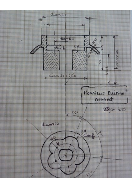 Mösyö Mutfağı Artı Mutfak Robot Yedek Parça Bağlayın (Sadece Plastik Aparattır!!!) 3D fırsatları