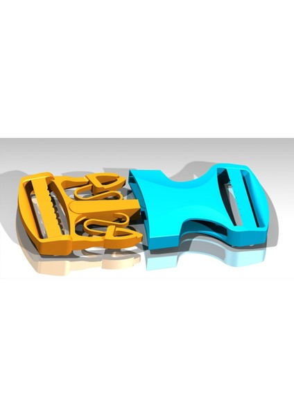 Saat 50 mm x 55 mm Quechua Forclaz Sırt Çantası 30 L - Sırt Çantası Tokası 50 mm x 55 mm (Plastik Aparattır!!!) 3D