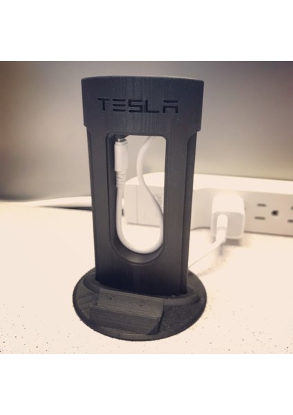 Masa Grommet Için Tesla Telefon Şarj Cihazı (Sadece Plastik Aparattır) 3D fiyatları