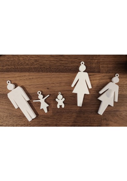 Baba, Küçük Kız ve Hamile Anne (Ya Da Değil) ile 3+ Süs Ailesi (Sadece Plastik Aparattır!!!) 3D fiyatları