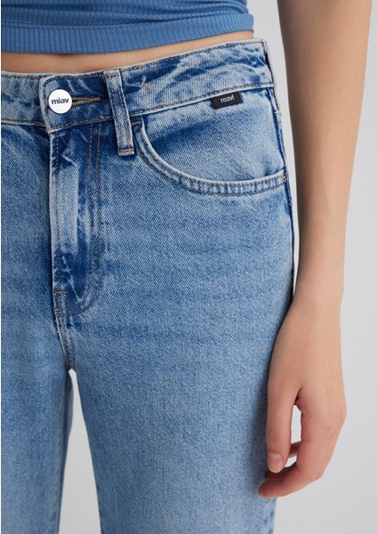 Miav 90lar İndigo Mavisi Jean Pantolon 1010299-83039