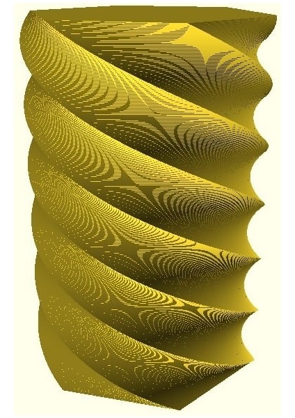 Çokgen Spiral (Katı) (Plastik Aparattır!!!) 3D