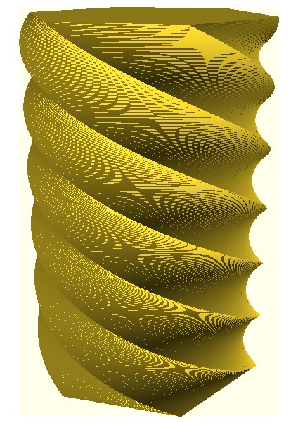 Çokgen Spiral (Katı) (Plastik Aparattır!!!) 3D modelleri