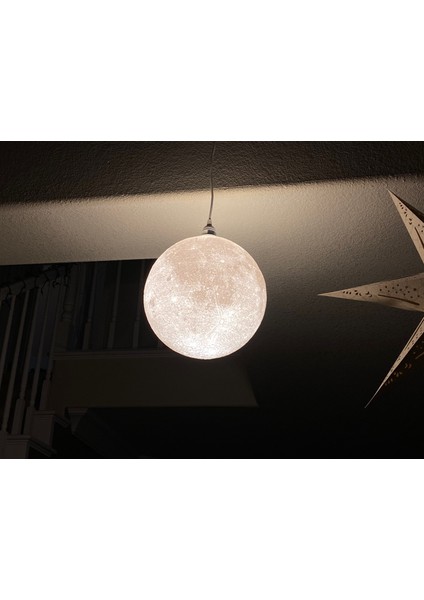 Ikea Hemma Asma/kablolu Lamba Için 12 Inç Ay Lambası (Sadece Plastik Aparattır!!!) 3D fırsatları
