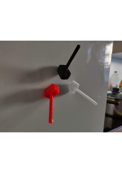 Buzdolabı Mıknatısı Mjolnir Thor Hammer (Sadece Plastik Aparattır!!!) 3D