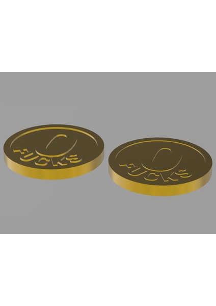 Iki Taraflı Sıfır F*cks Madeni Para (Sadece Plastik Aparattır!!!) 3D fiyatları