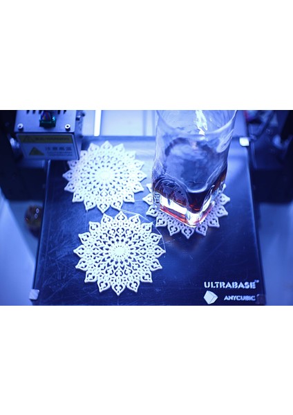 Totem Coasters - ① Kupa/fincan/starbucks Boyutu/mutfak/yemek/masa/vintage (Sadece Plastik Aparattır!!!) 3D