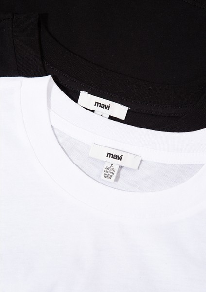 2li Fitted Kadın Basic Tişört 1611365-900