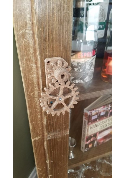 Dişli Dolap Düğmesi (Plastik Aparattır!!!) 3D