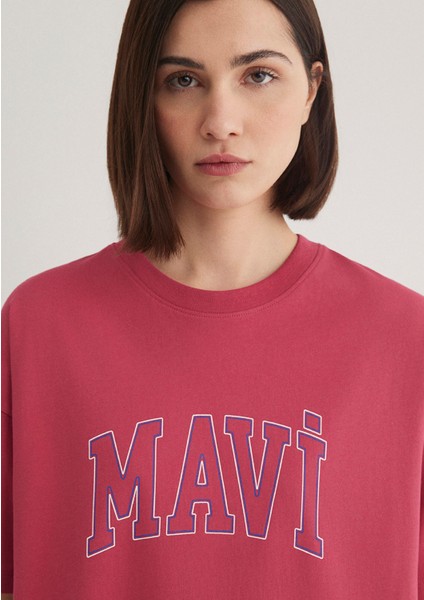 Mavi Logo Baskılı Pembe Tişört 1611193-70931