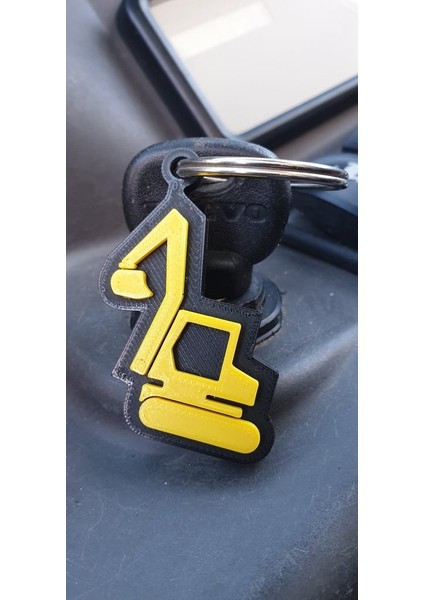 Bagger Excavator Anahtar Zinciri (Sadece Plastik Aparattır!!!) 3D