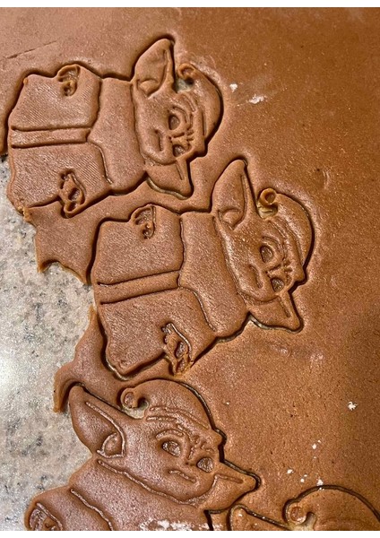 Noel Baba Bebek Yoda Kurabiye Kesici (Sadece Plastik Aparattır!!!) 3D